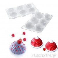 Jiquan Silicone Cake Mold 6 Cavity  Non-Stick Cupcake Baking Pans - B0788M7ZRG